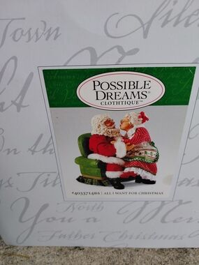 Possible Dreams Clothique All I Want For Christmas  Kissing Santa Mrs. Claus